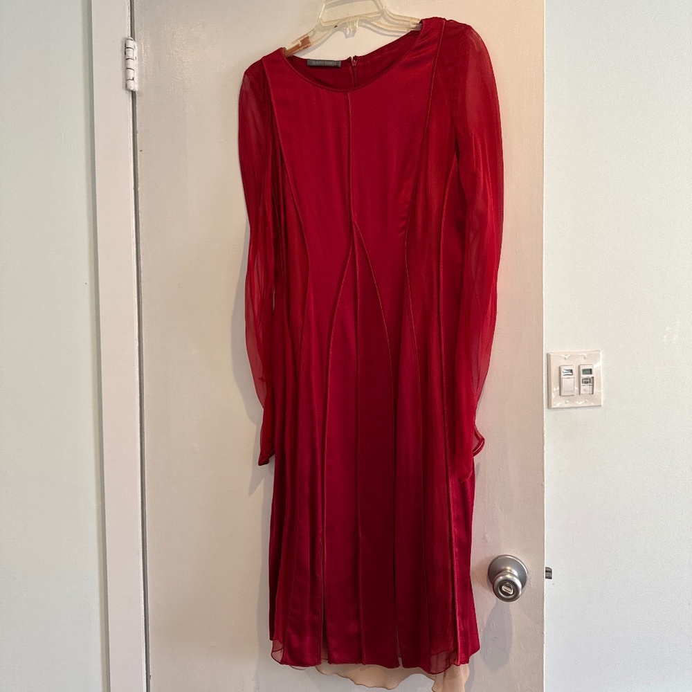 Red Alberta Ferreti midi dress